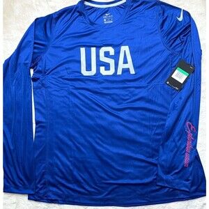 NIKE USA TEAM RIO Training & Travel Miler Long Sleeve jersey NEW rare Women's XL